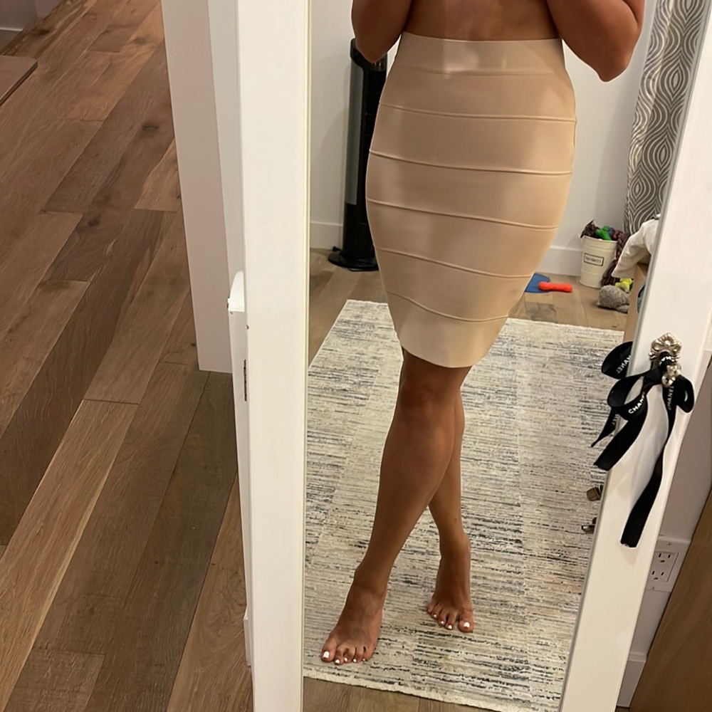 Bcbg Maxazria bodycon skirt in blush pink